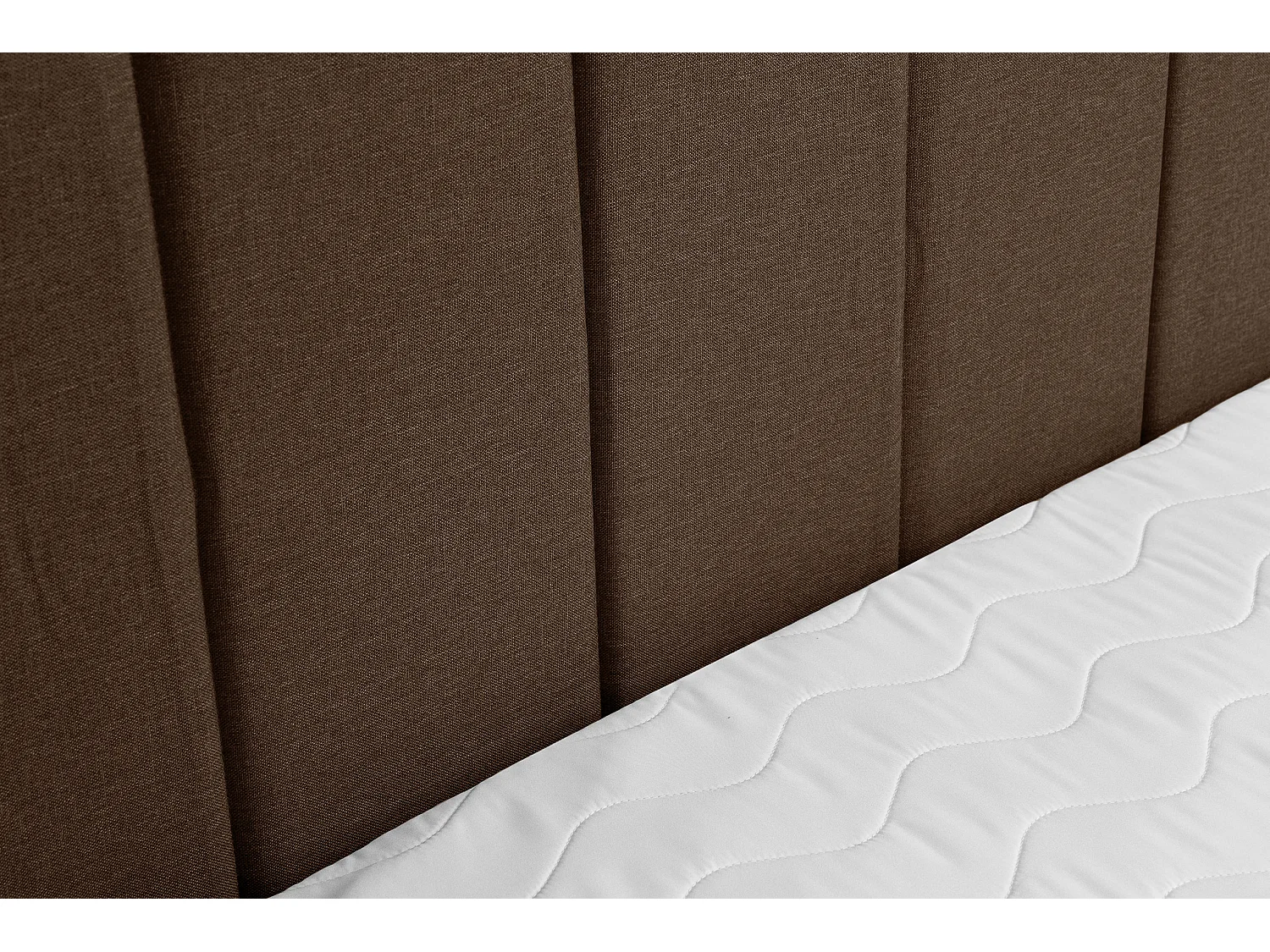 Lit boxspring CLAUDINE avec 2 coffres de rangement, lit rembourré Dimensions: 160x200, couleur: marron, tissu velours