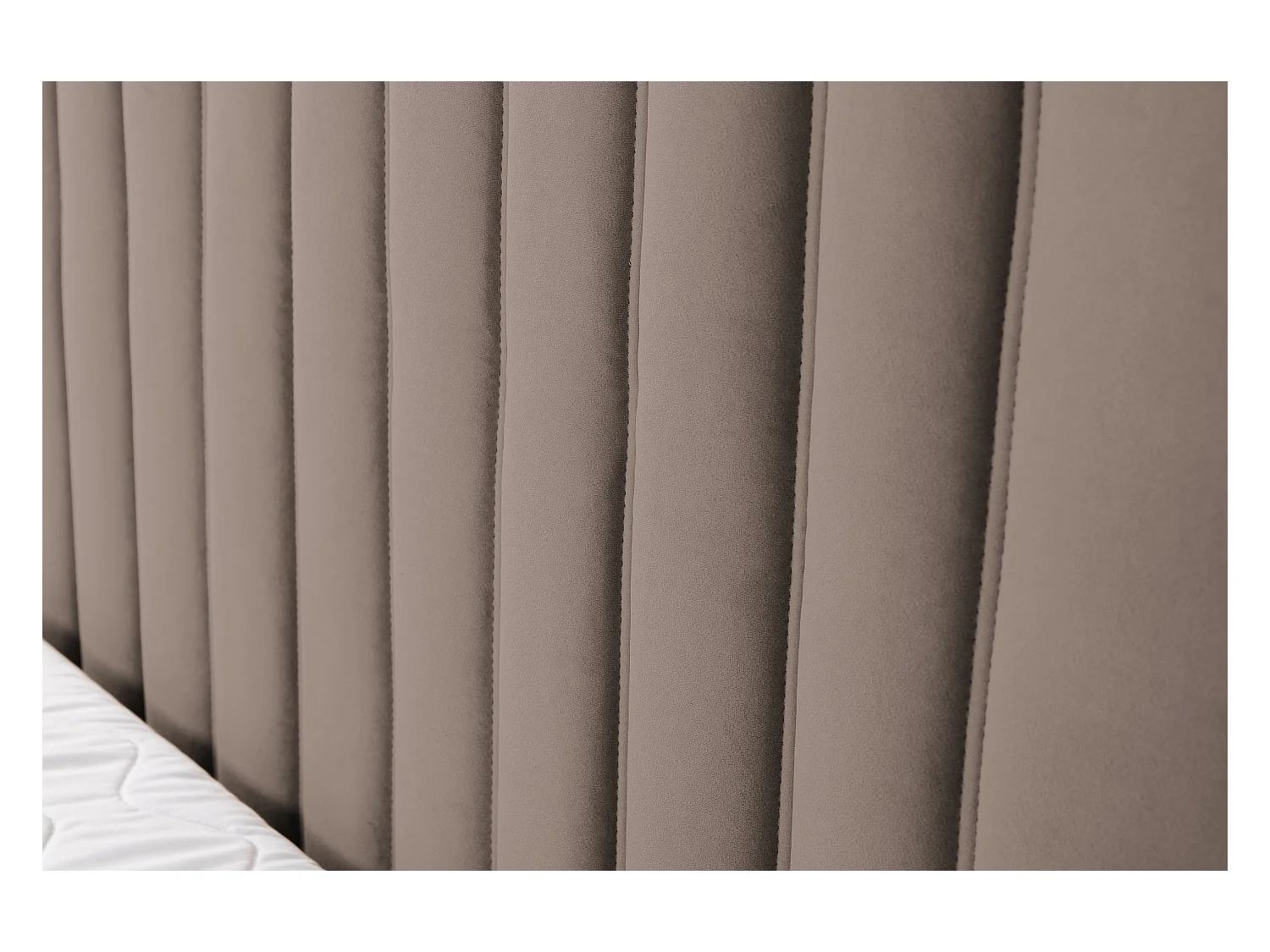 Lit boxspring QUANT avec 2 coffres de rangement, lit rembourré Dimensions: 140x200, couleur: marron, tissu velours