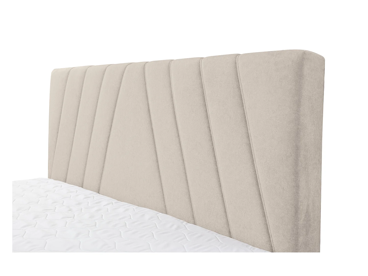 Lit boxspring CAPRI avec 2 coffres de rangement, lit rembourré Dimensions: 180x200 cm, couleur: beige, tissu velours