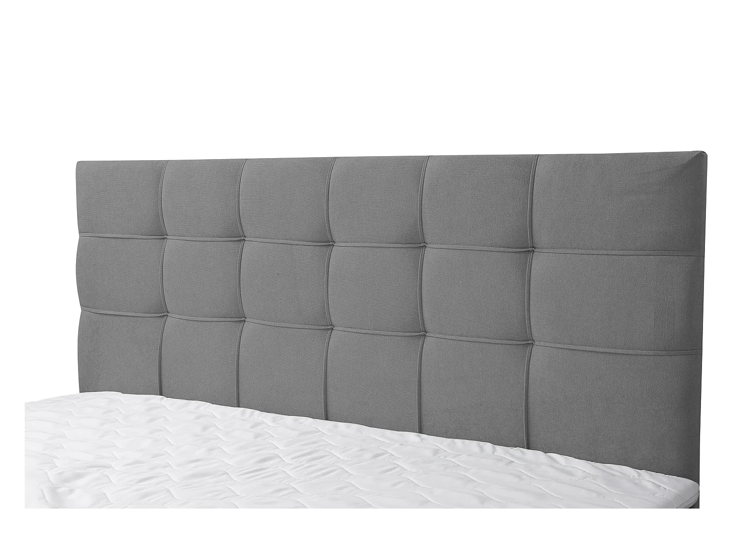 Lit boxspring BOSS, lit rembourré Dimensions : 160x200 cm, couleur : gris, tissu velours, lit double avec matelas Bonell H3 et surmatelas inclus
