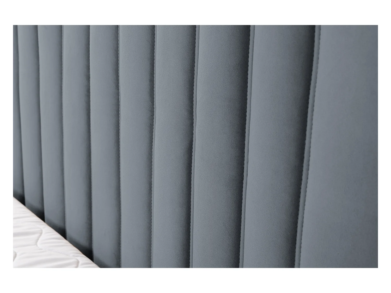 Lit boxspring QUANT avec 2 coffres de rangement, lit rembourré Dimensions: 160x200, couleur: gris, tissu velours