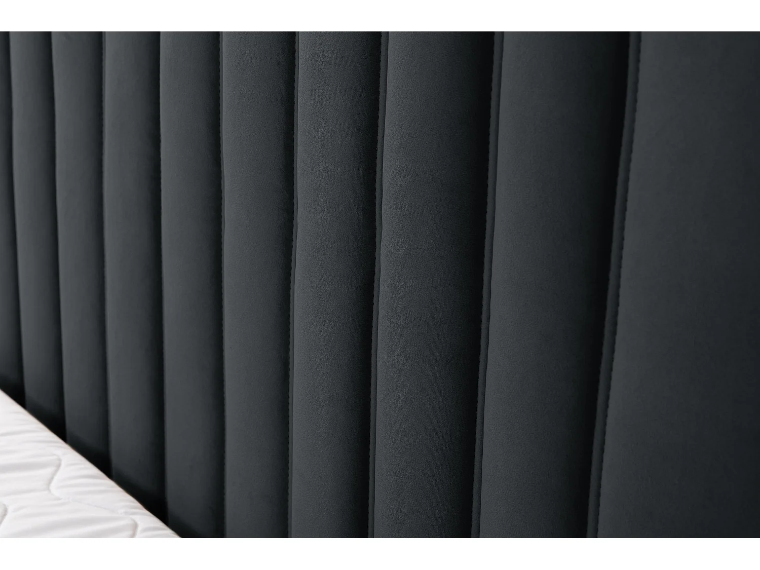 Lit boxspring QUANT avec 2 coffres de rangement, lit rembourré Dimensions: 160x200, couleur: noir, tissu velours