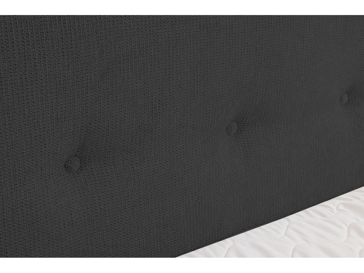 Lit boxspring Calido avec 2 coffres de rangement, lit rembourré Dimensions: 160x200, couleur: noir, tissu structuré