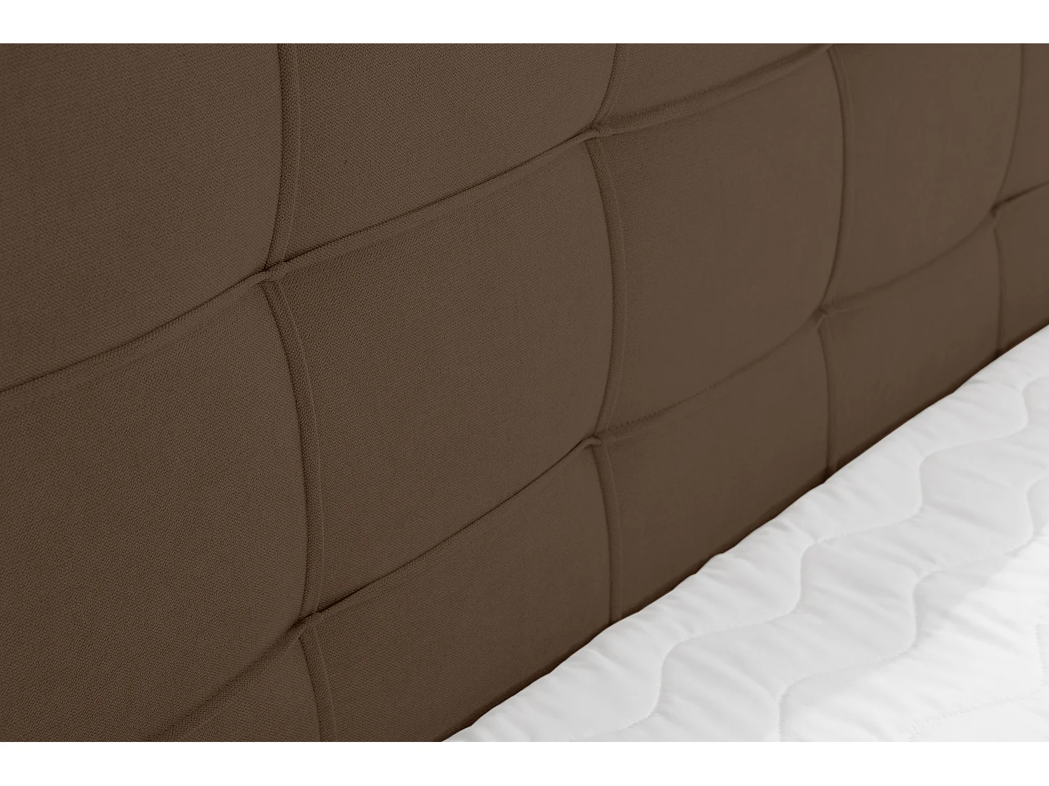 Lit boxspring NATALIE avec 2 coffres de rangement, lit rembourré Dimensions: 180x200, couleur: marron, tissu velours