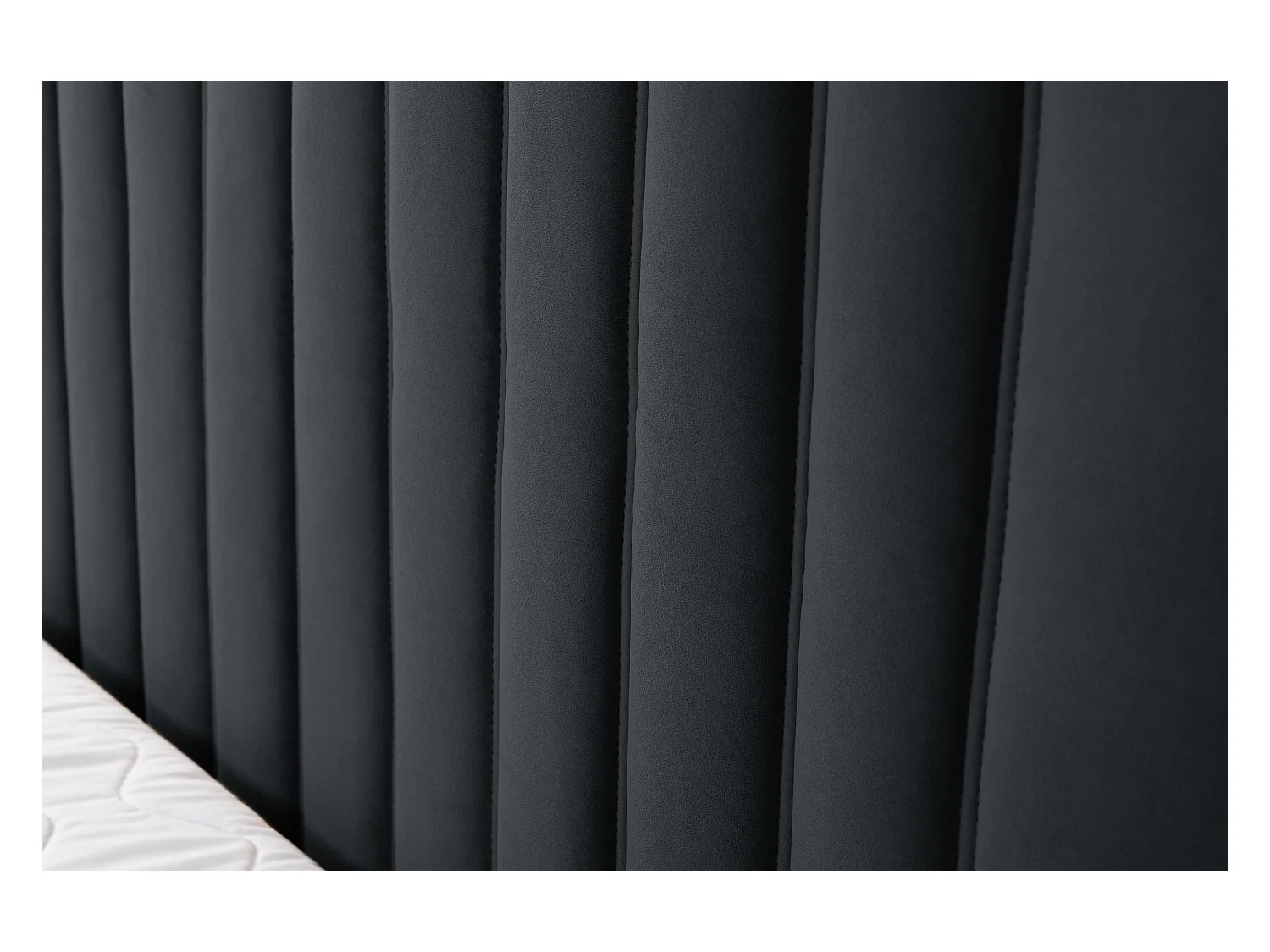 Lit boxspring QUANT avec 2 coffres de rangement, lit rembourré Dimensions: 180x200, couleur: noir, tissu velours