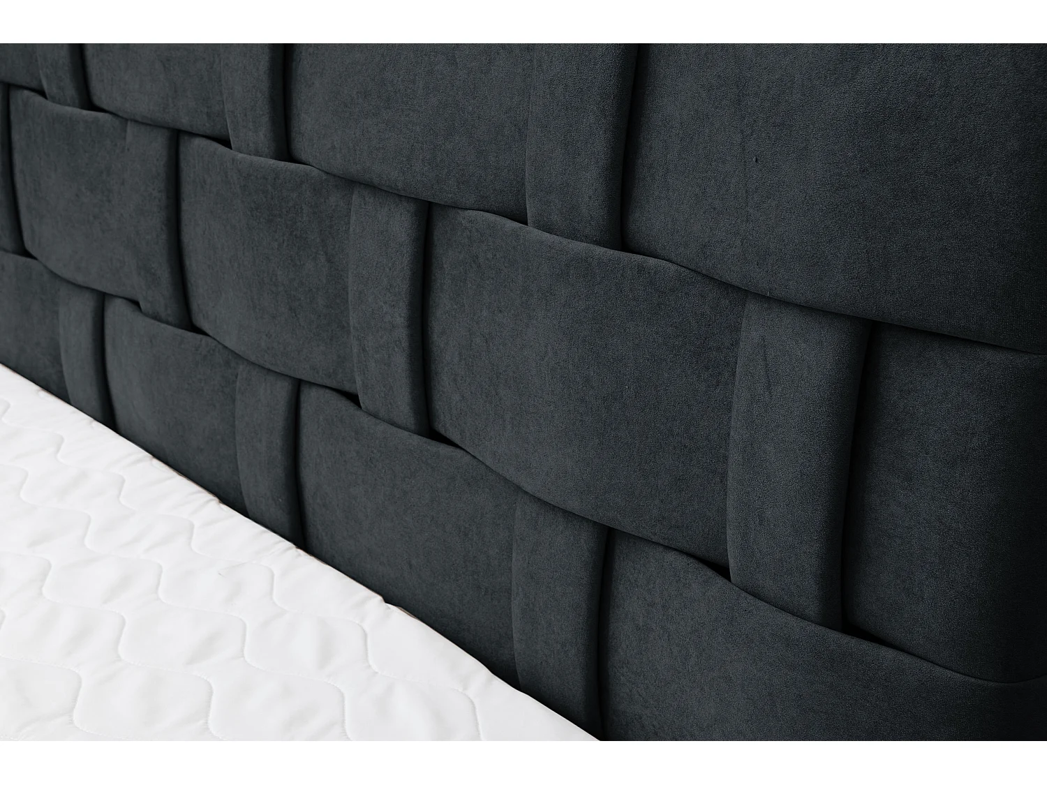 Lit boxspring Charlotte avec 2 coffres de rangement, lit rembourré Dimensions: 180x200 cm, couleur: gris foncé, tissu velours