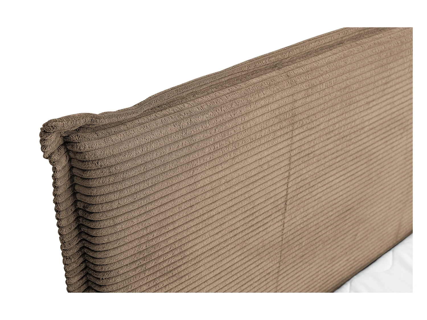 Lit boxspring Vanessa avec 2 coffres de rangement, lit rembourré Dimensions: 140x200, couleur: marron, tissu cordé