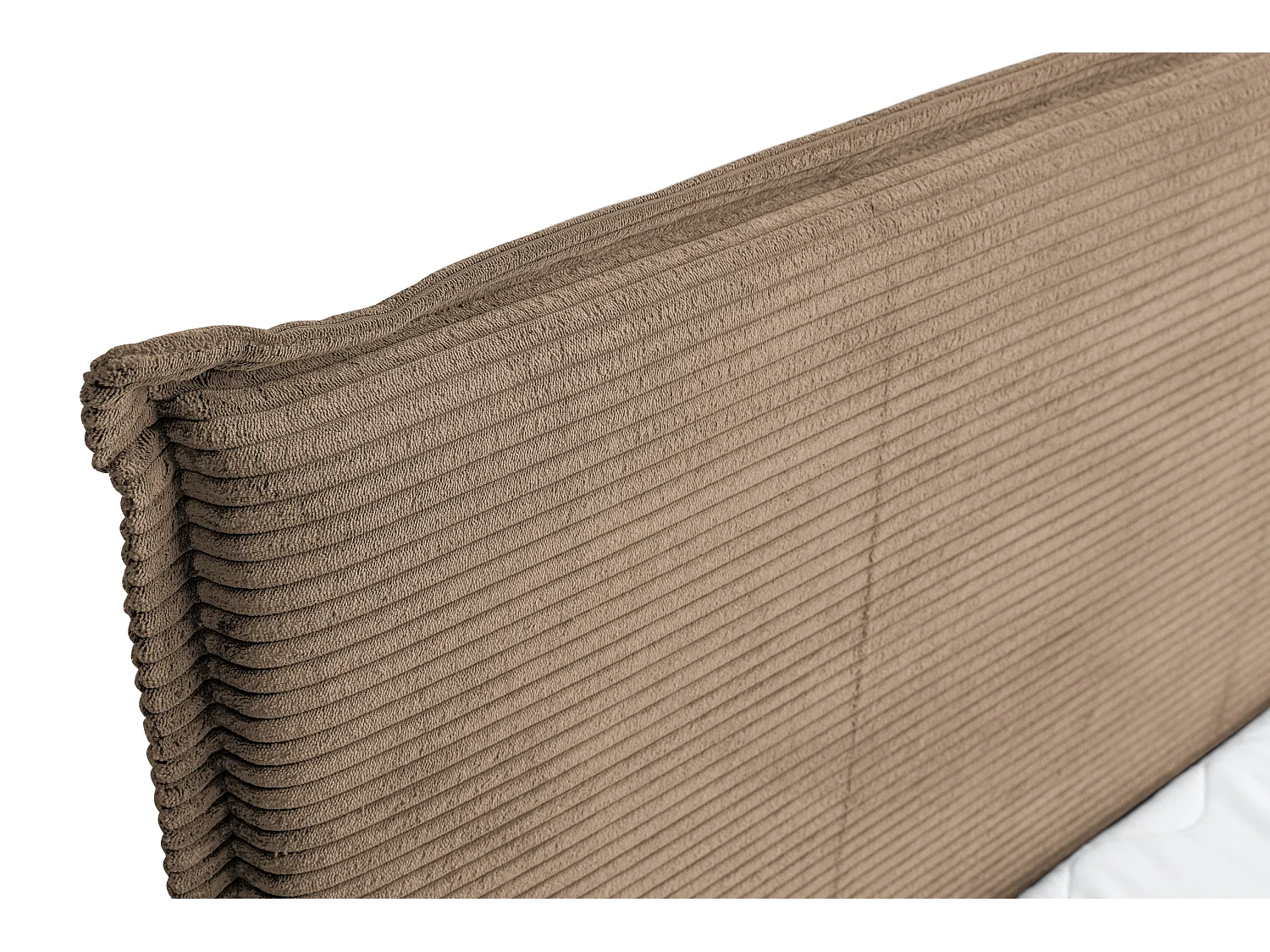 Lit boxspring Vanessa avec 2 coffres de rangement, lit rembourré Dimensions: 180x200, couleur: marron, tissu cordé