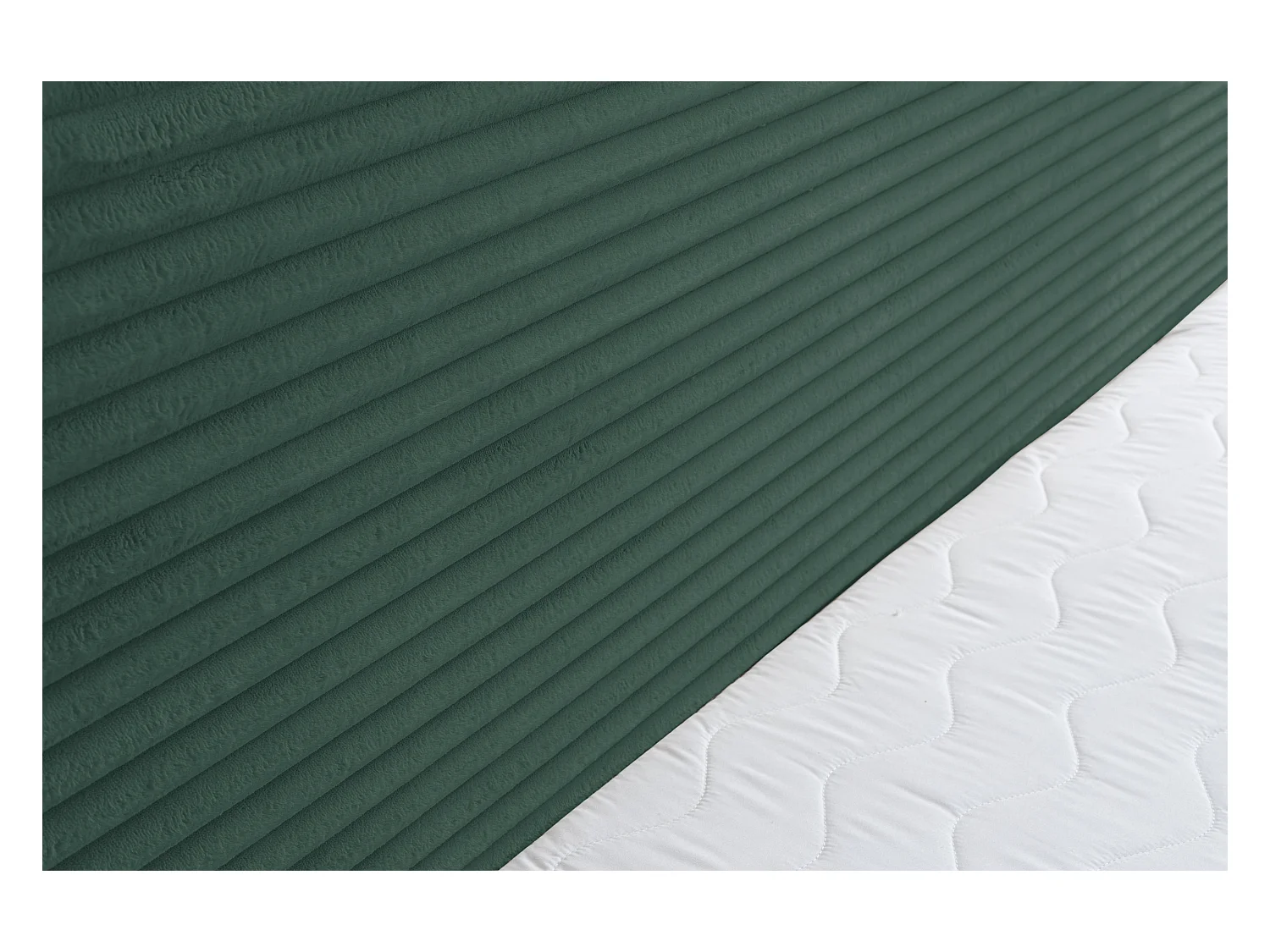 Lit boxspring Tilly avec 2 coffres de rangement, lit rembourré Dimensions: 140x200, couleur: vert, tissu cordé