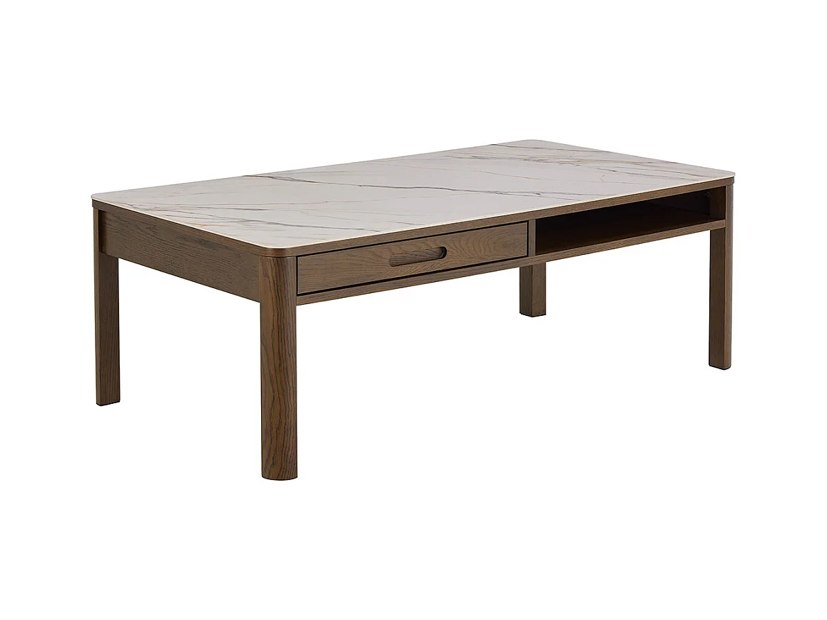 Southampton table basse 1 tiroir beige.