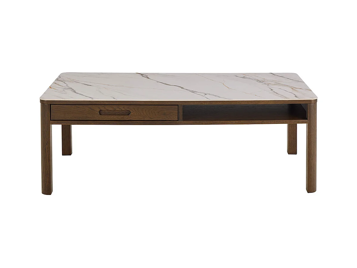 Southampton table basse 1 tiroir beige.