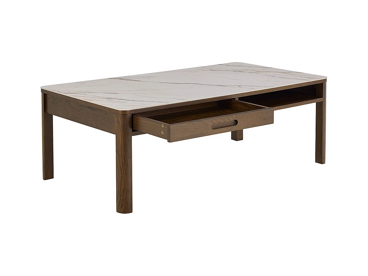 Southampton table basse 1 tiroir beige.