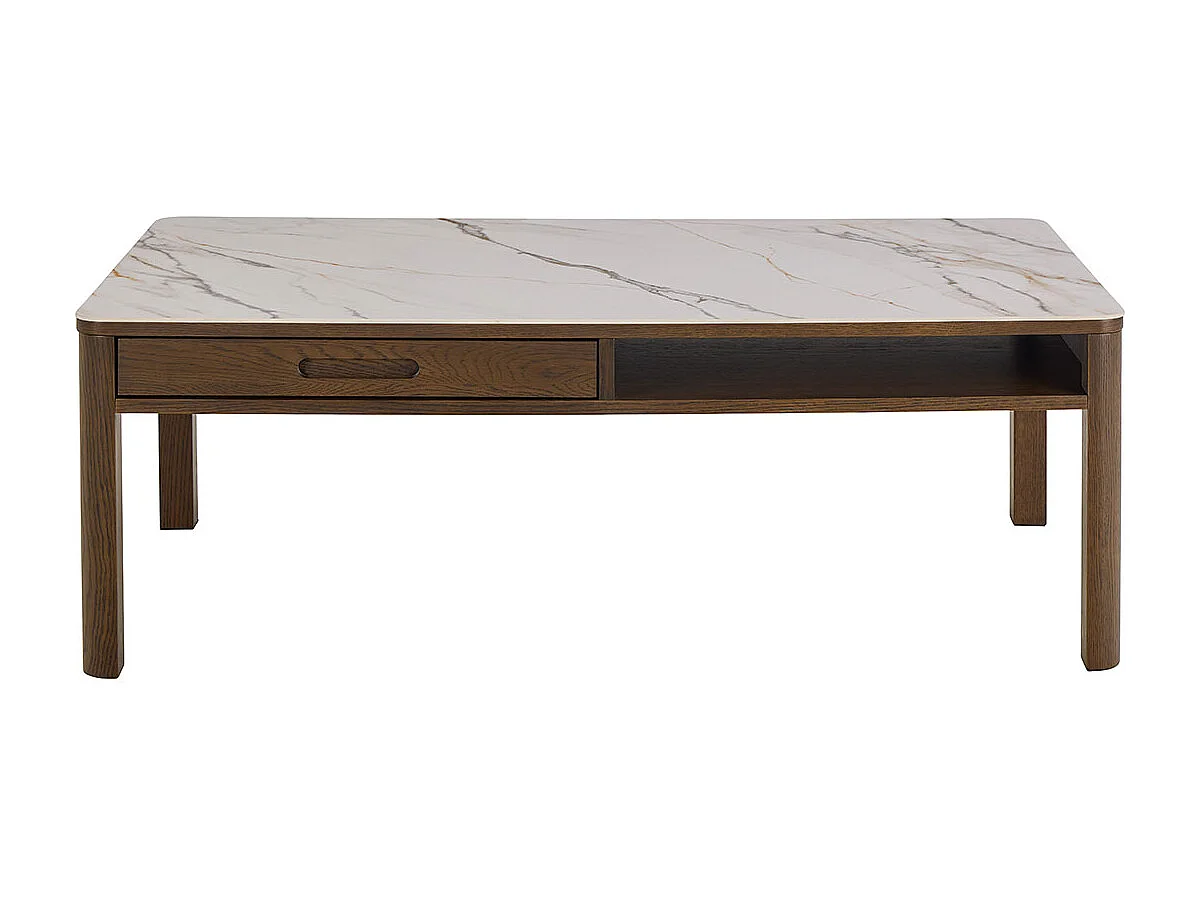 Southampton table basse 1 tiroir beige.