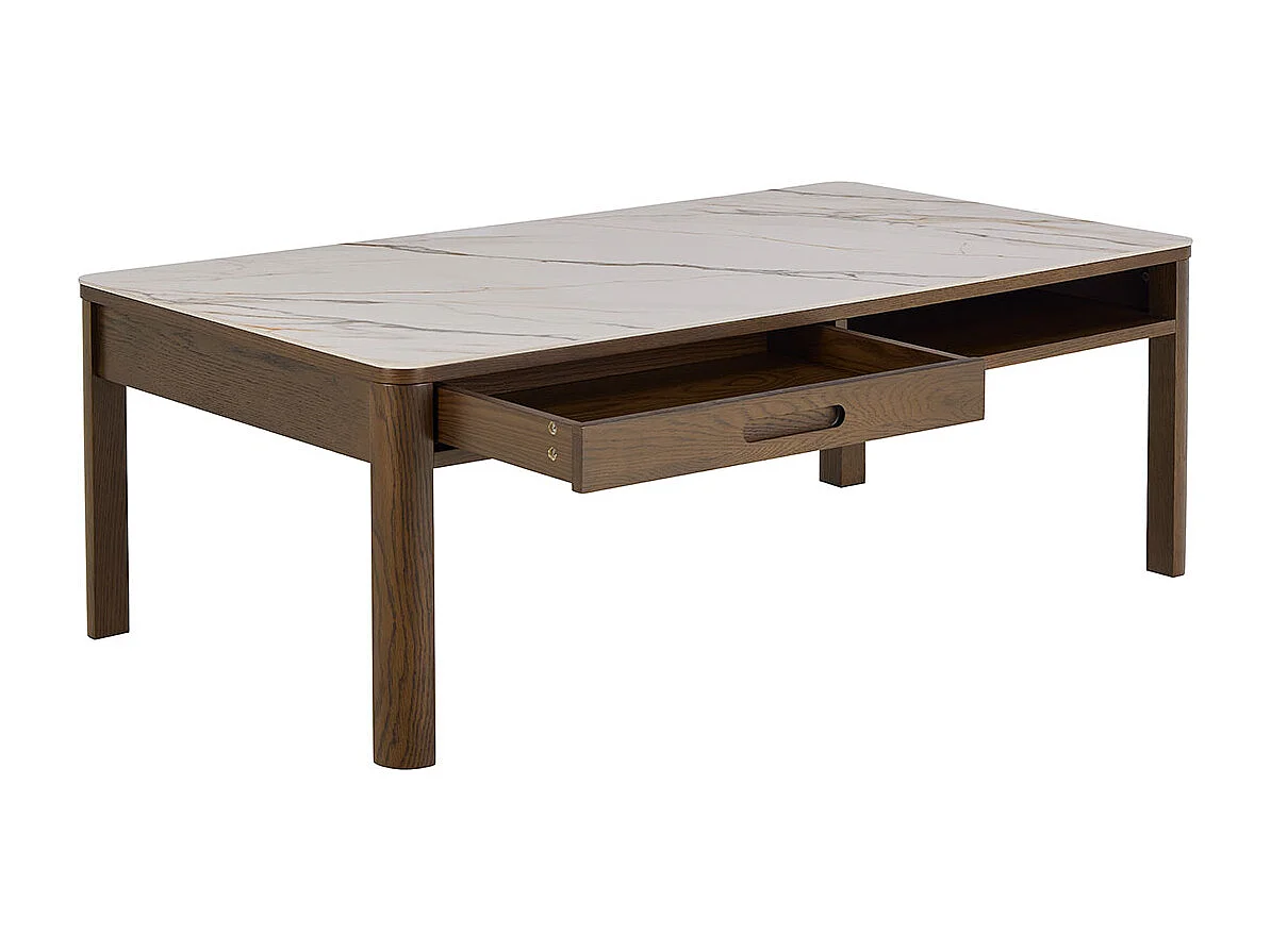 Southampton table basse 1 tiroir beige.