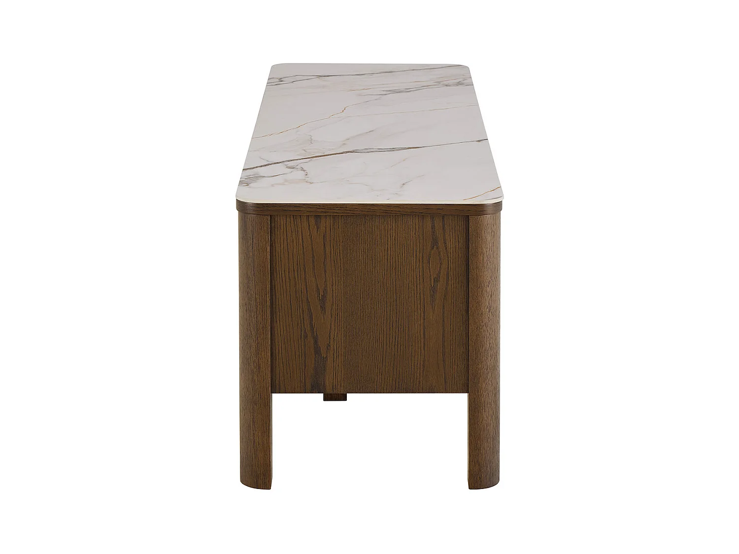 Southampton table TV 2 portes, 2 étagères beige.