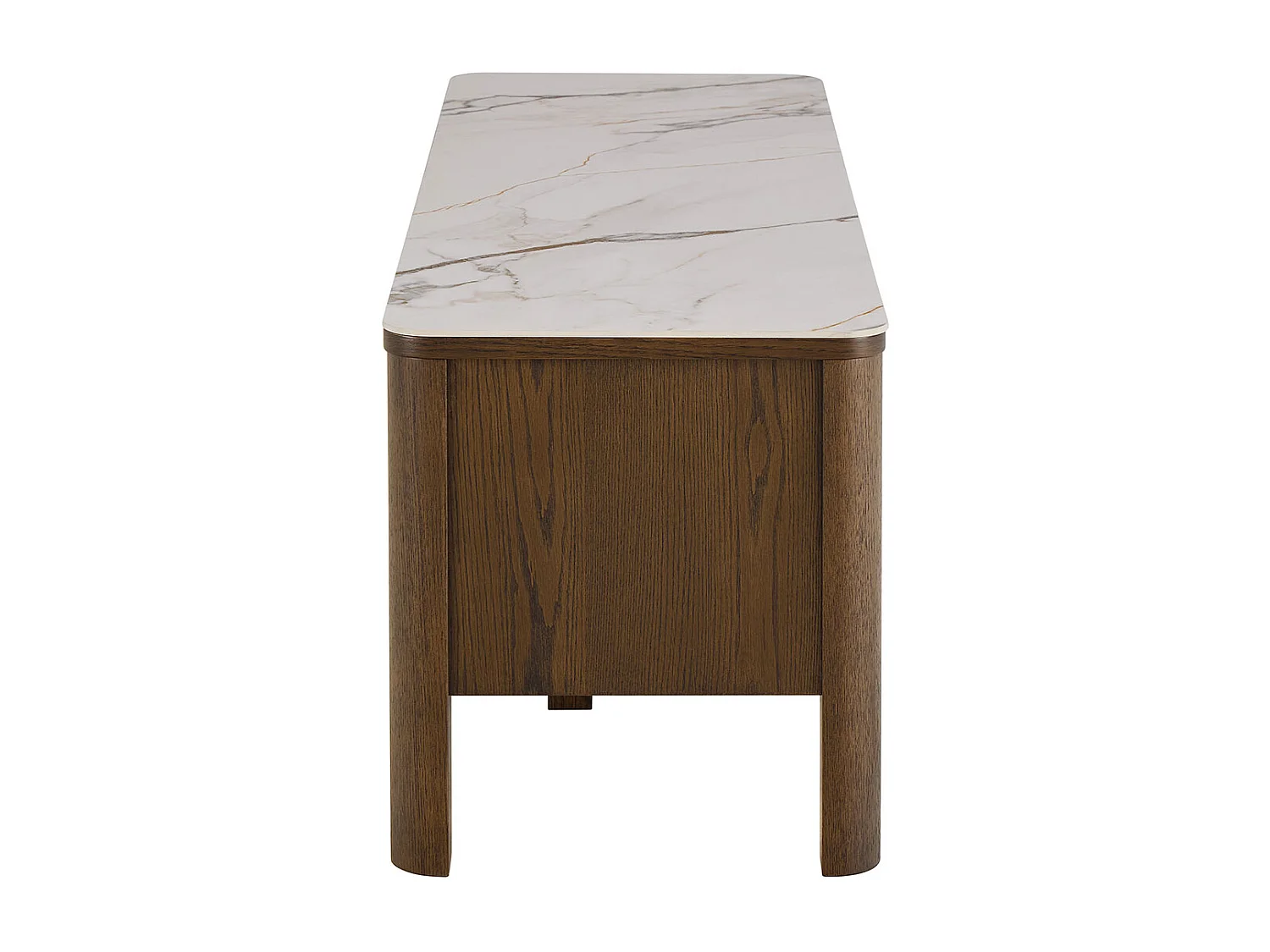 Southampton table TV 2 portes, 2 étagères beige.