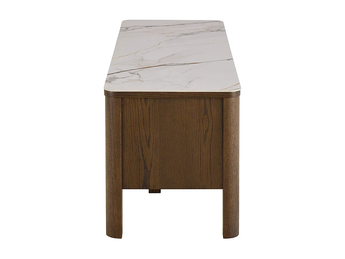 Southampton table TV 2 portes, 2 étagères beige.