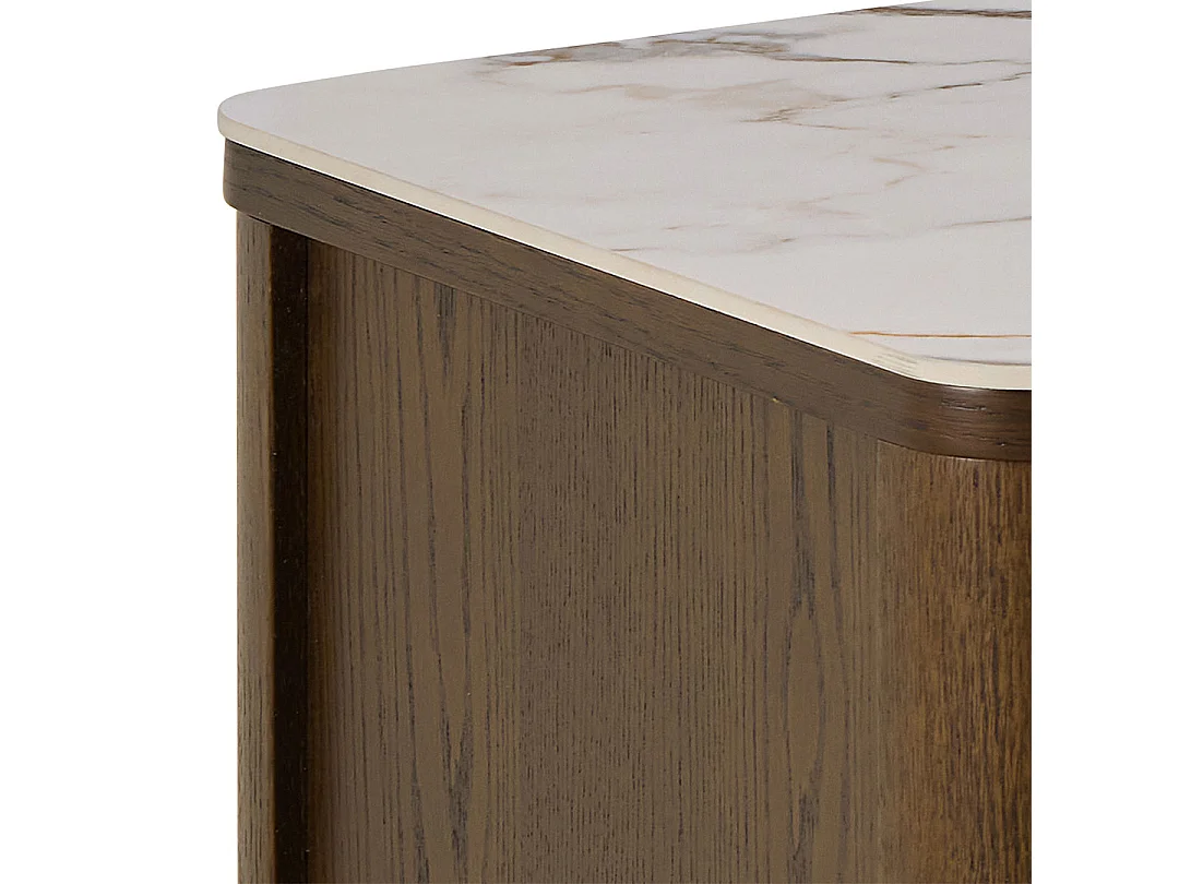 Southampton table TV 2 portes, 2 étagères beige.