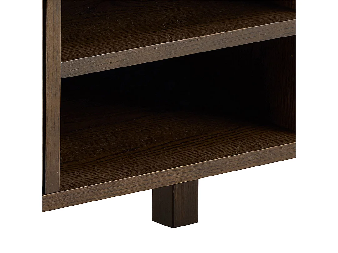 Southampton table TV 2 portes, 2 étagères beige.