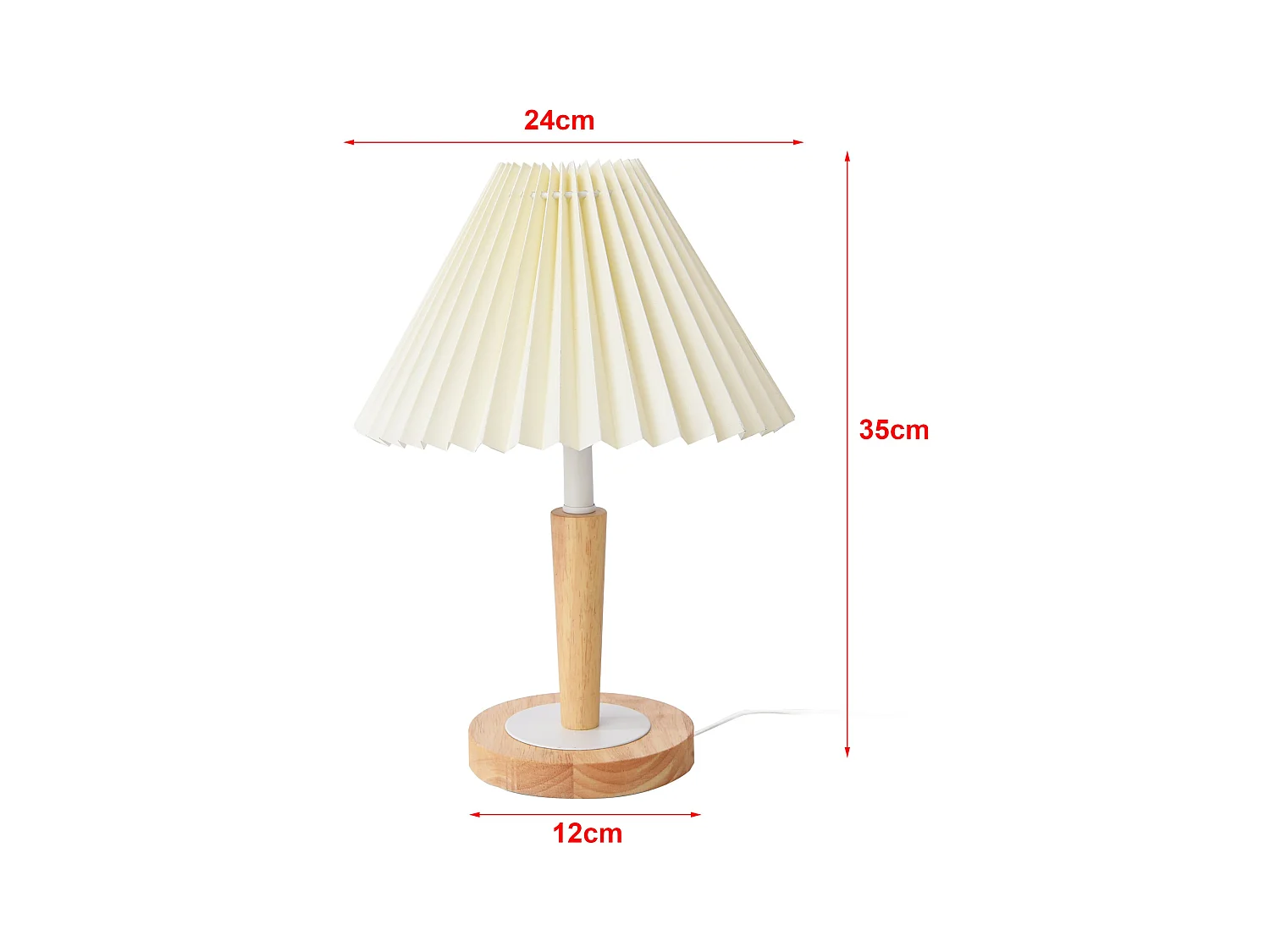 Lampe de table 35 bois blanche 24 x 24 x 35 cm 03_0007403