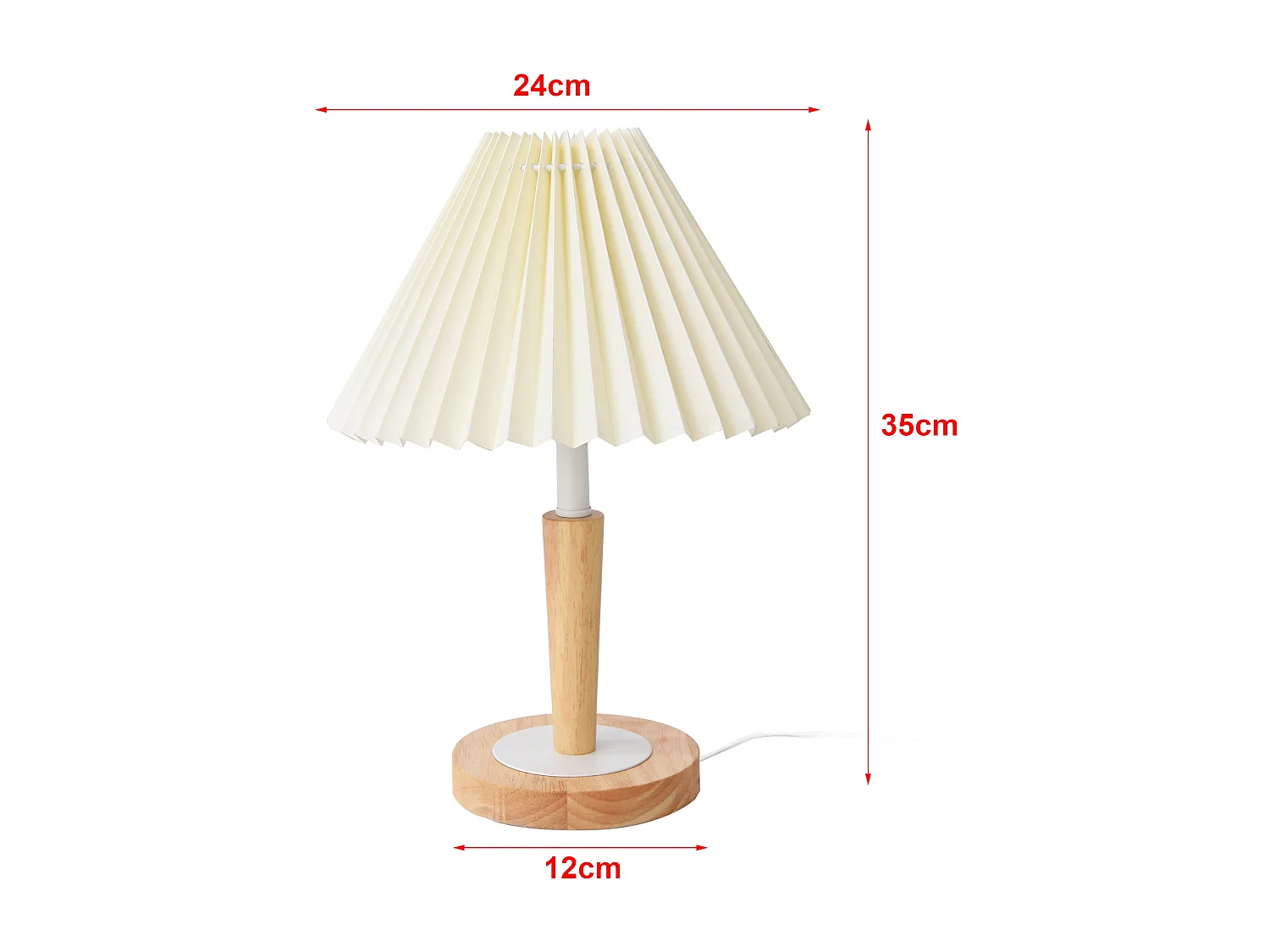 Lampe de table 35 bois blanche 24 x 24 x 35 cm 03_0007403