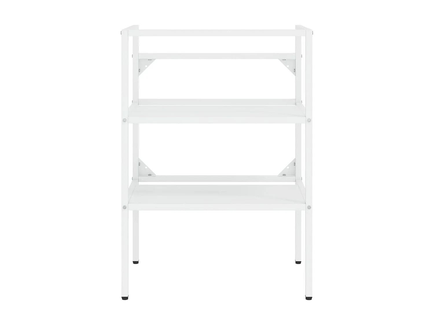 Marco para lavabo de baño 59 x 38 x 83 cm lavabo de encastre hierro blanco 02_0006776