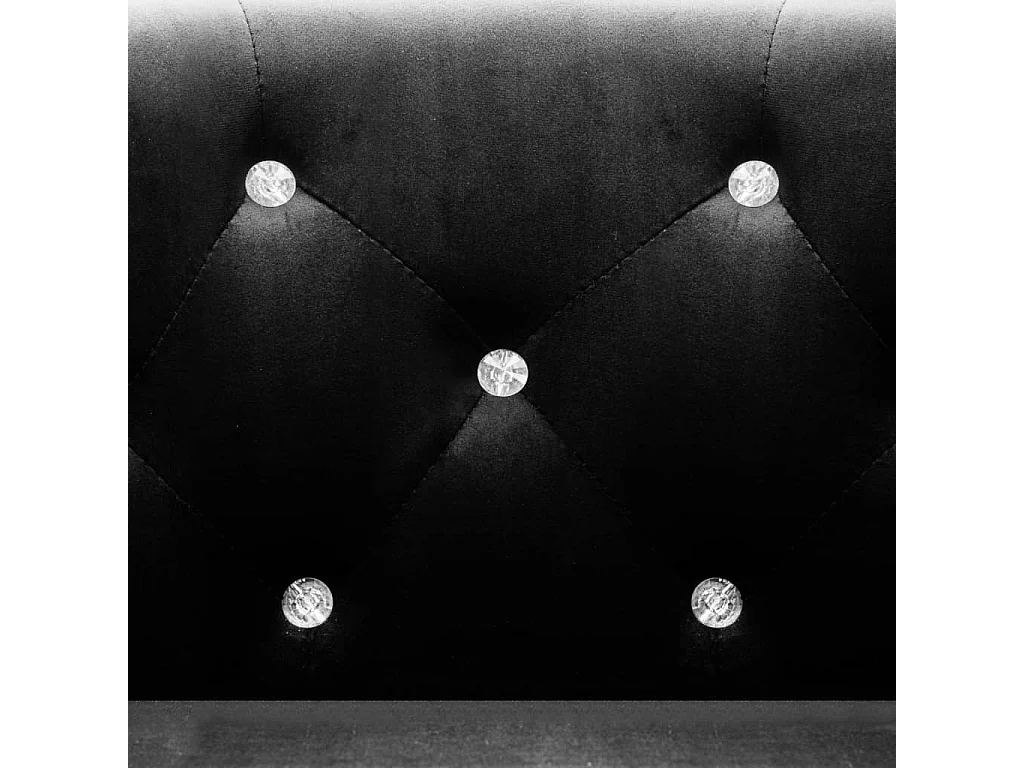 Sillón sillón lounge asiento diseño club sofá salón con tapizado de terciopelo negro 1102155/4