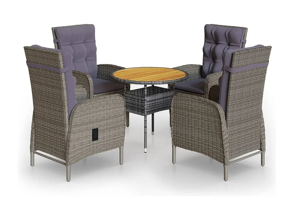 Muebles de jardín bistro 5 piezas resina tejida gris 02_0014549