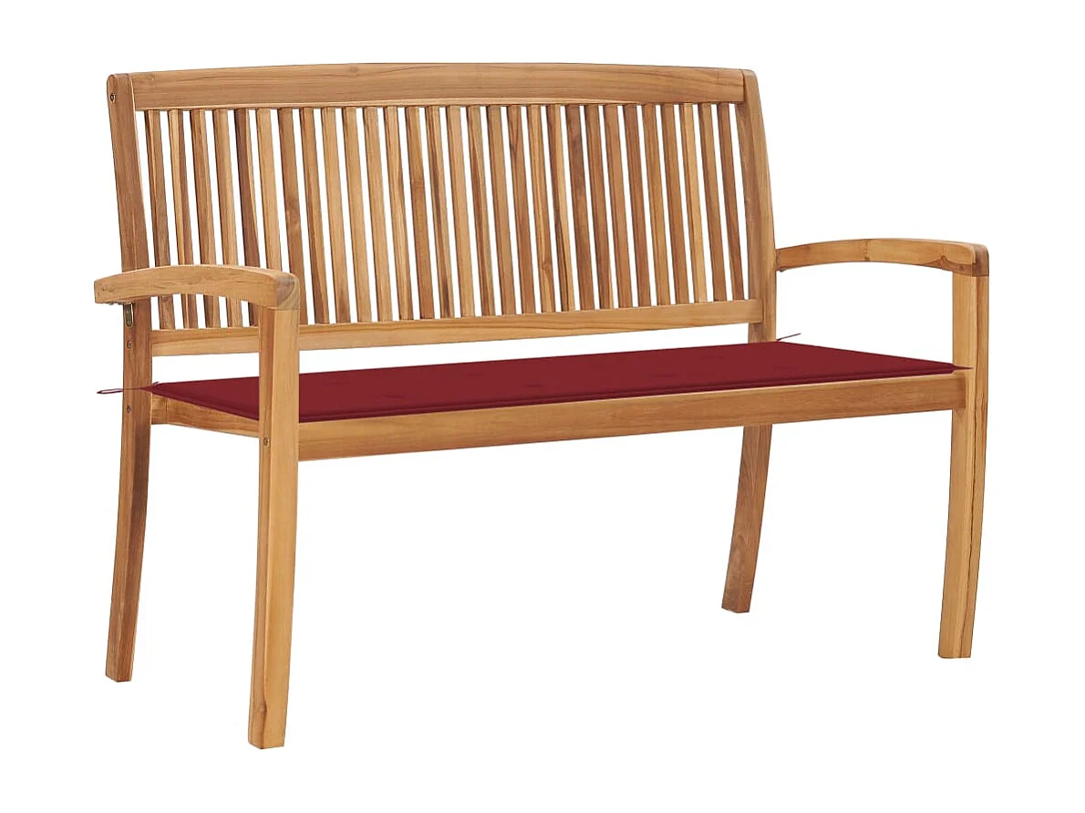 Banc de jardin meuble bois marron 128.5 x 57.5 x 90 cm 02_0011672