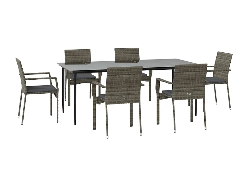 Mobilier à dîner de grise 59 x 53.5 x 88 cm 02_0014908