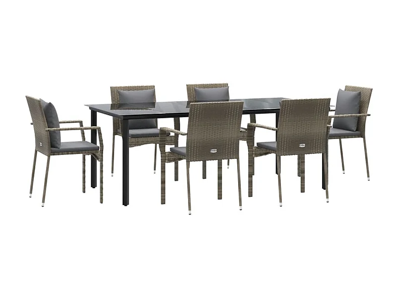 Mobilier à dîner de grise 59 x 53.5 x 88 cm 02_0014909
