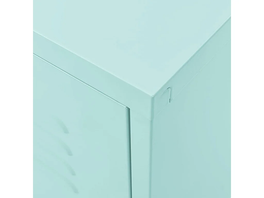 Mueble TV multimedia Estante TV Aparador TV Comedor Salón Dormitorio Menta 105 x 35 x 50 cm Acero Verde 02_0027689