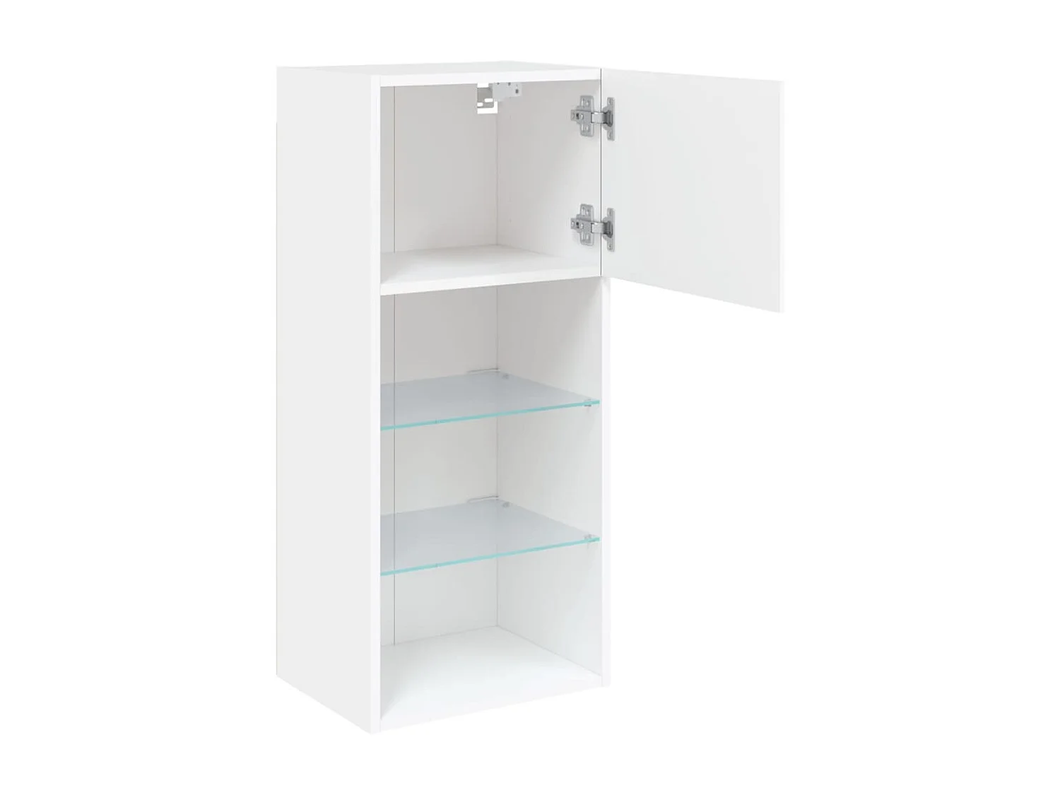 Meuble TV multimédia étagère blanc 40.5 x 30 x 90 cm 02_0026602