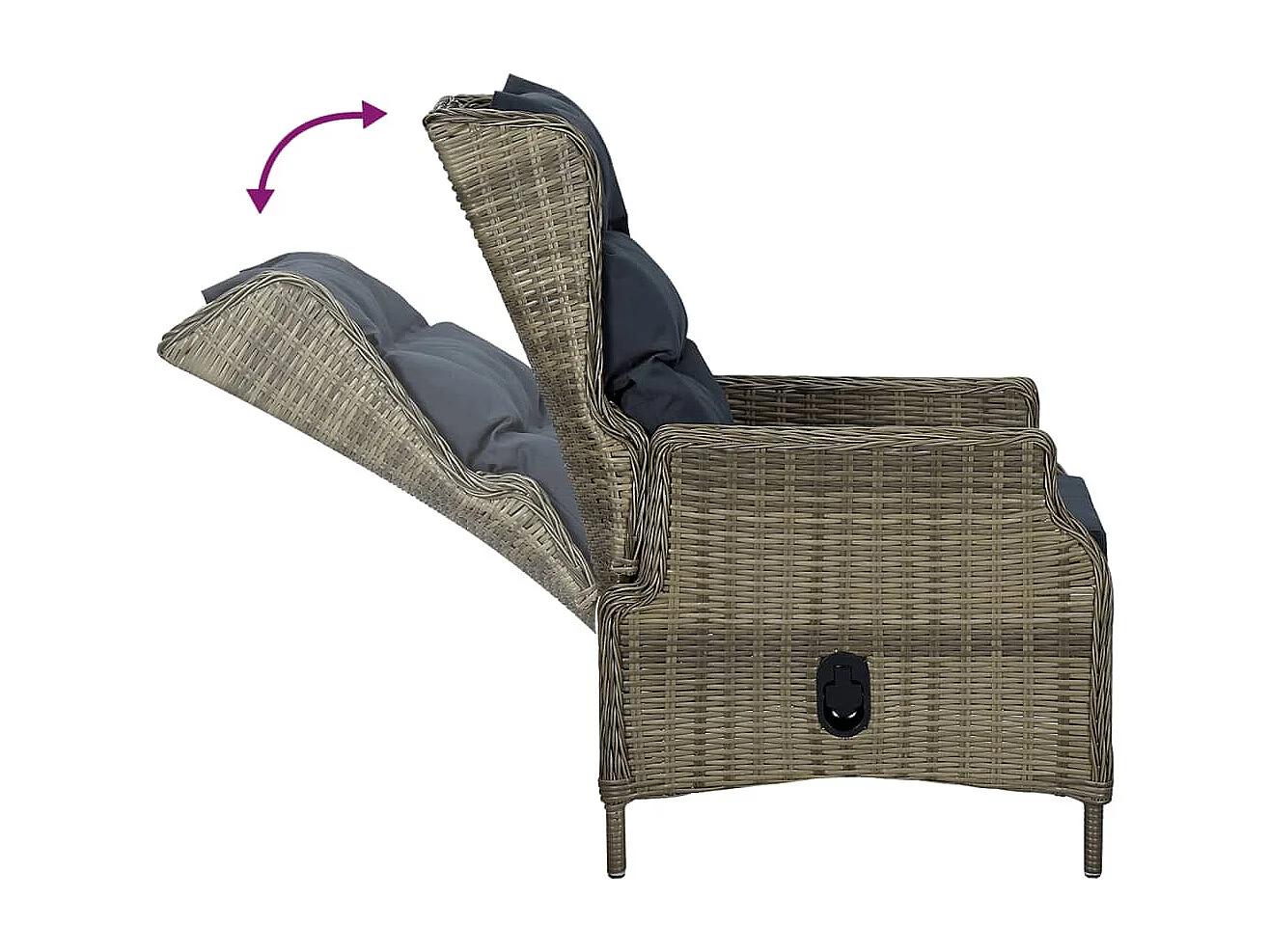 Conjunto de jantar de jardim de vime com resina marrom de 5 peças 02_0014315