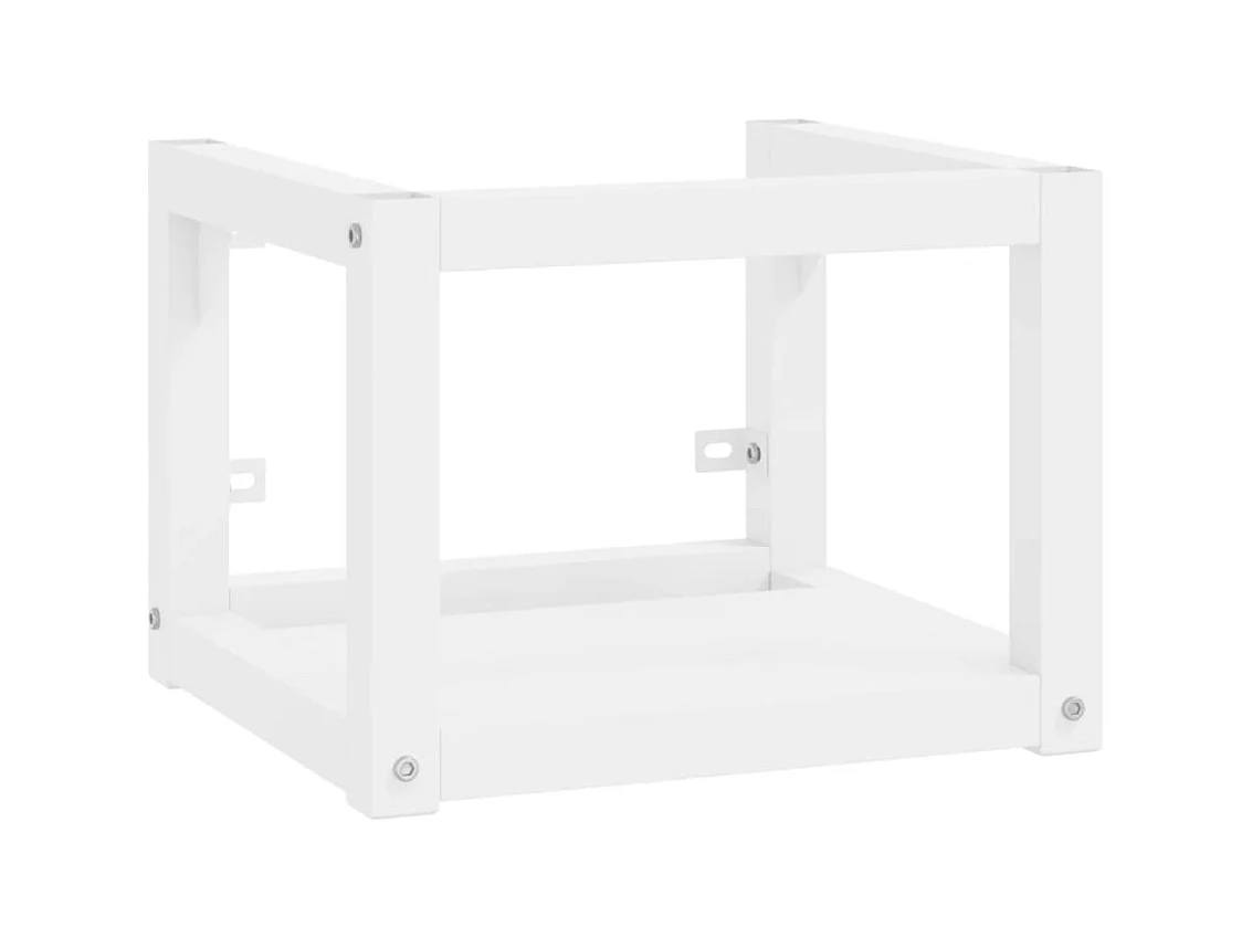 Lavabo da bagno con struttura integrata 40 x 38 x 31 cm ferro bianco 02_0006773