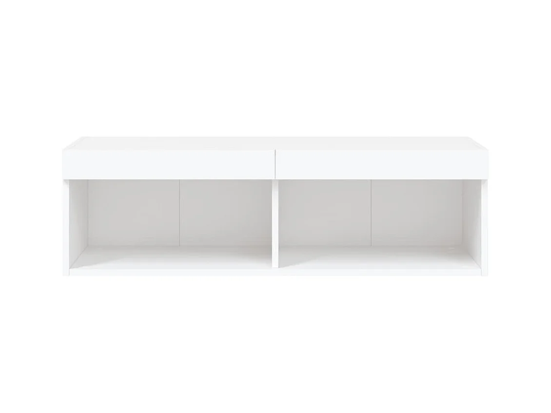 Mueble TV multimedia Estante TV Aparador TV Comedor Salón Dormitorio con luces LED 100 x 30 x 30 cm Blanco 02_0026505