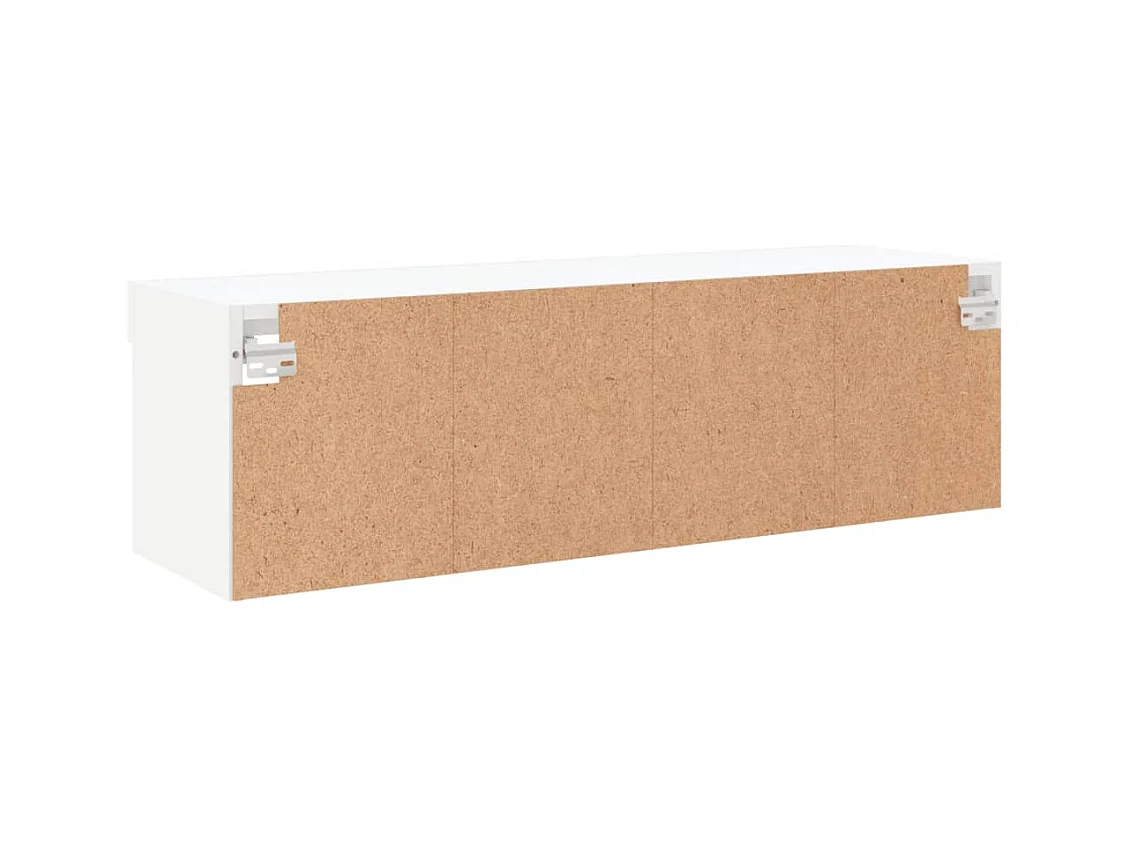 Mueble TV multimedia Estante TV Aparador TV Comedor Salón Dormitorio con luces LED 100 x 30 x 30 cm Blanco 02_0026505