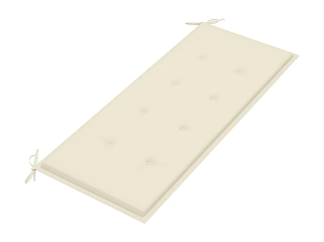 Banco de jardín apilable para terraza y patio 1285 cm madera maciza de teca color crema 02_0011667