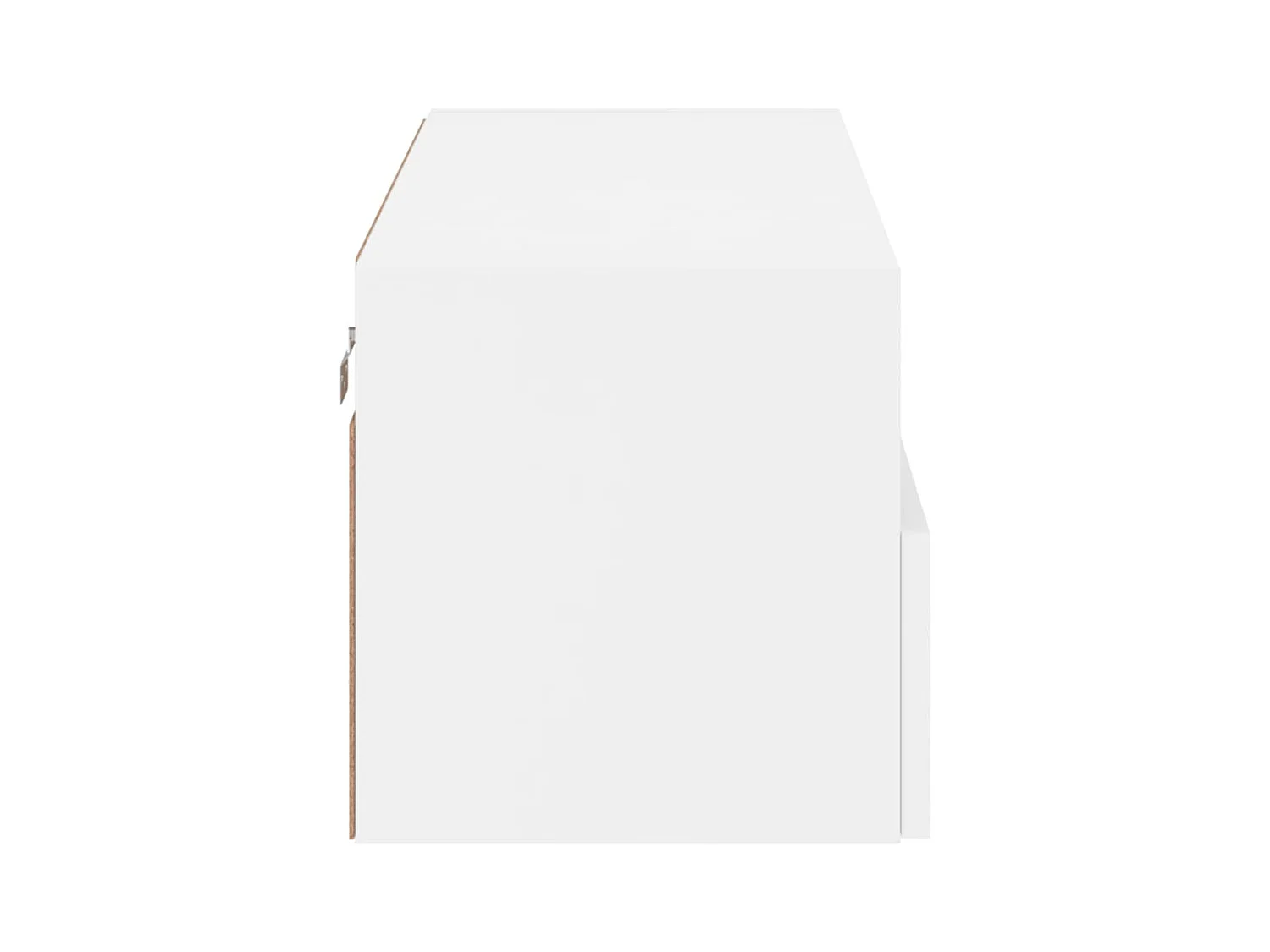 Mobile TV multimediale scaffale TV credenza TV sala da pranzo soggiorno camera da letto montaggio a parete 80 x 30 x 30 cm legno ingegnerizzato bianco 02_0027799