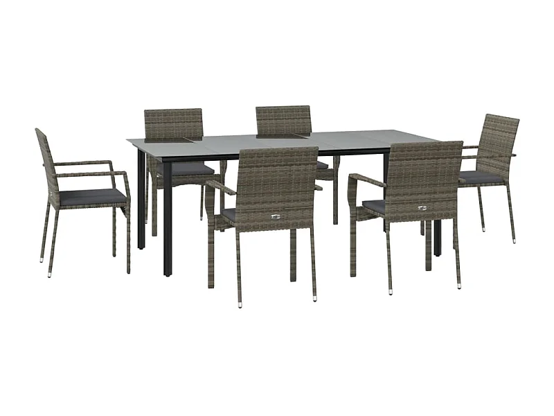 Mobilier à dîner de grise 59 x 53.5 x 88 cm 02_0014907