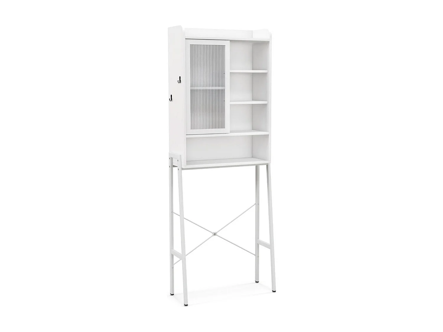 Meuble wc au-dessus de métal blanche 63 x 29 x 170 cm 20_0004921