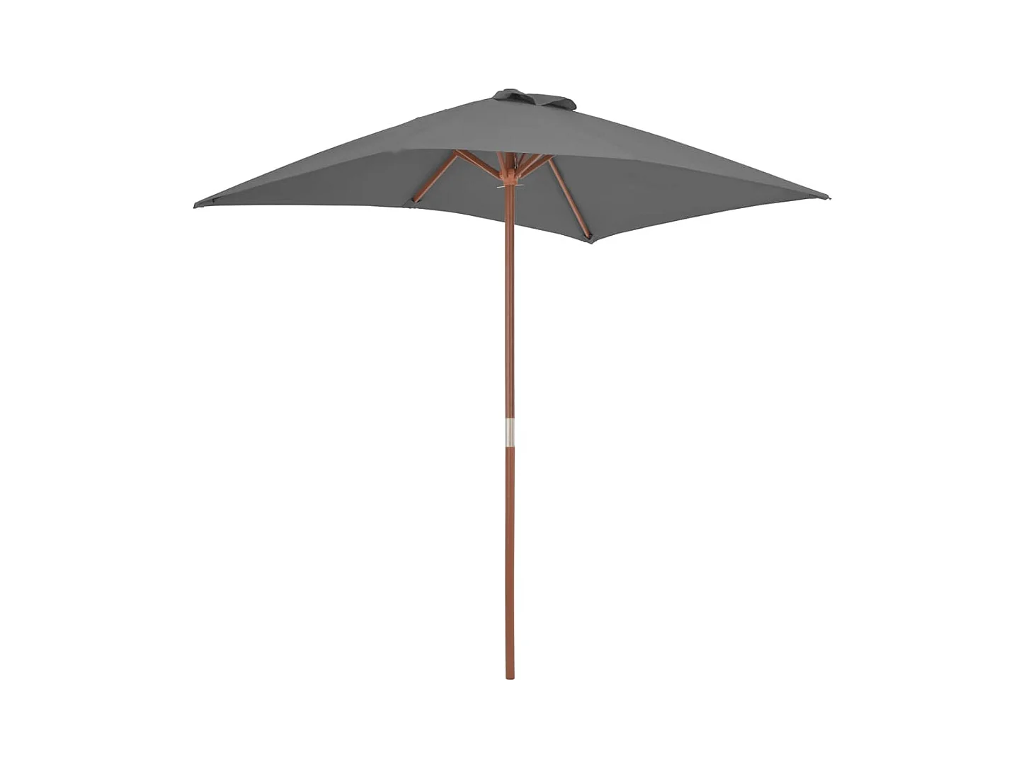 Parasol avec mât en bois marron 150 x 200 x 235 cm 02_0008109