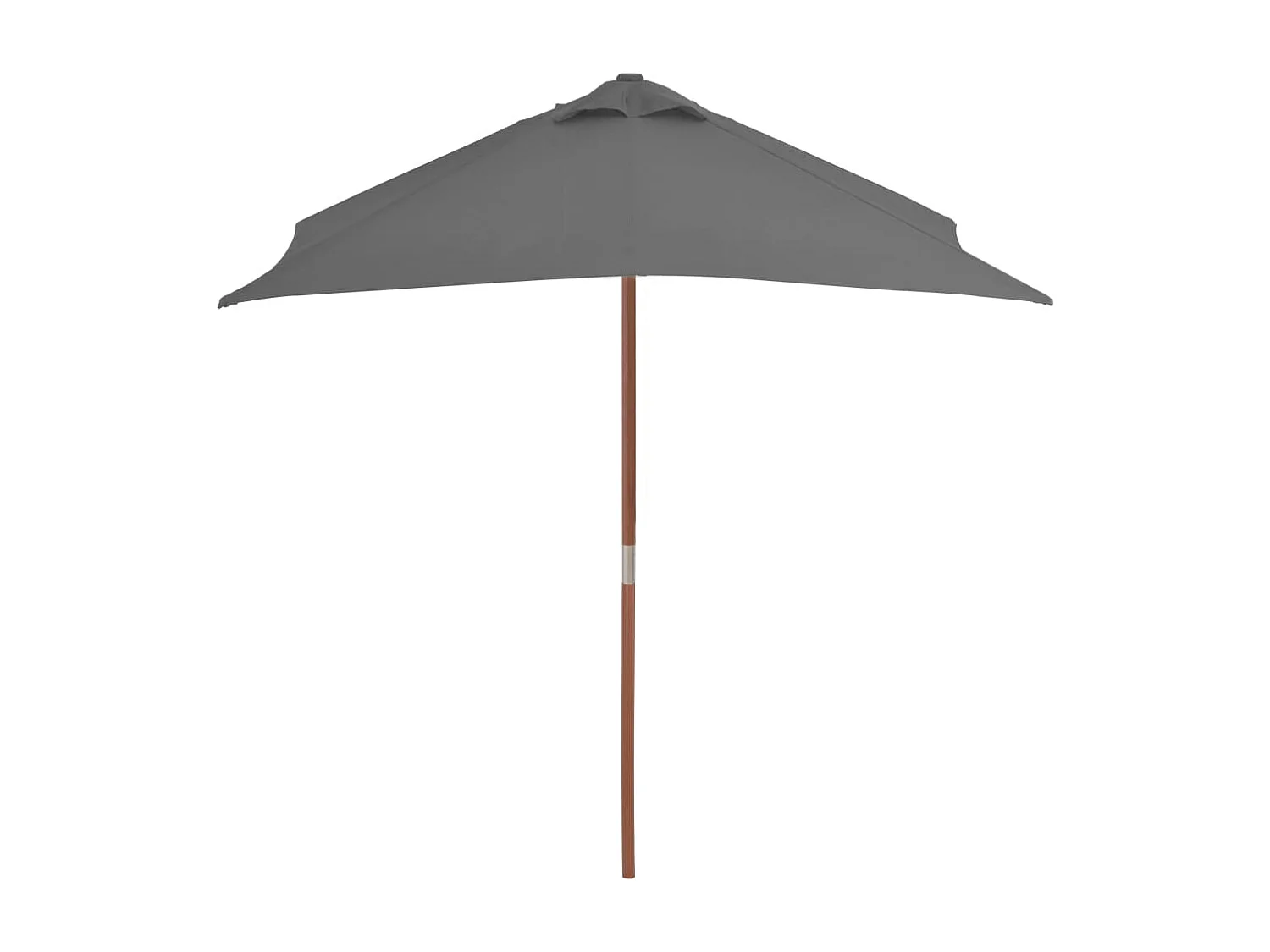 Parasol avec mât en bois marron 150 x 200 x 235 cm 02_0008109