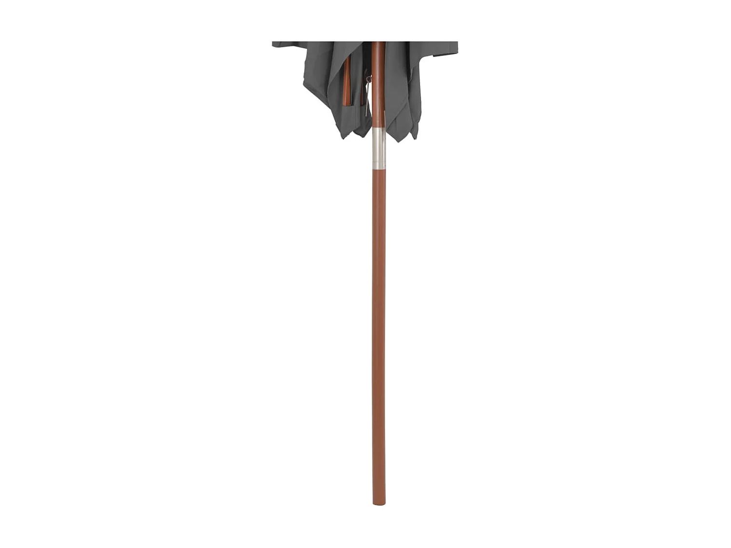 Parasol avec mât en bois marron 150 x 200 x 235 cm 02_0008109