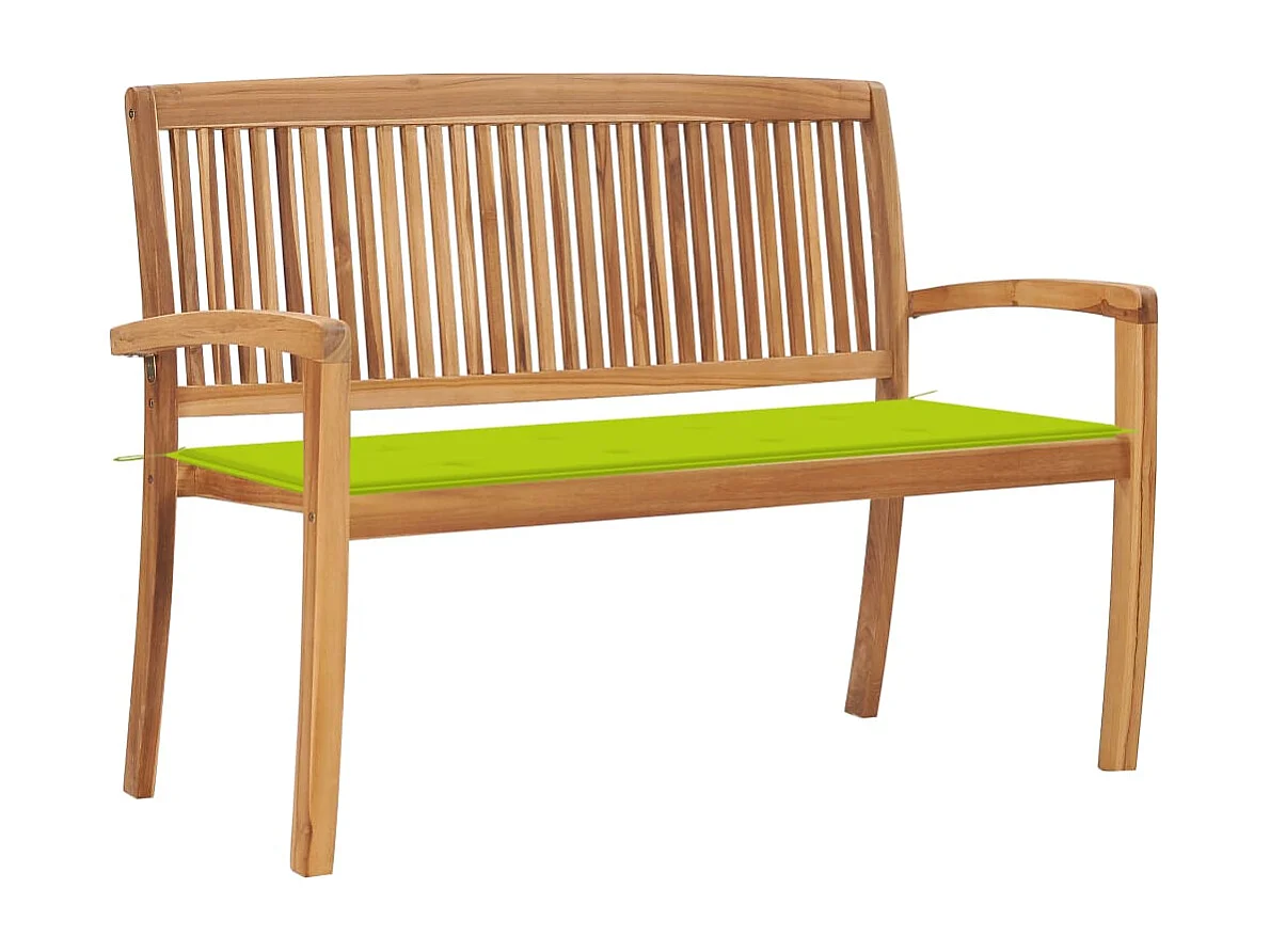 Banc de jardin meuble bois marron 128.5 x 57.5 x 90 cm 02_0011665