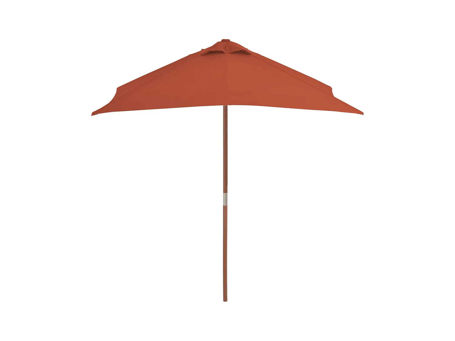 Parasol d'extérieur avec mât bois marron 150 x 200 x 235 cm 02_0008243