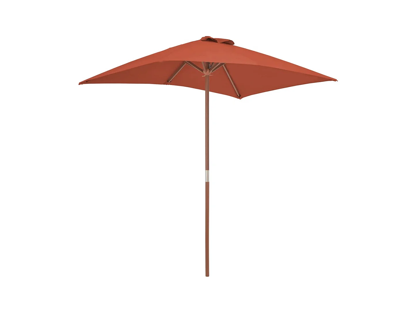 Parasol d'extérieur avec mât bois marron 150 x 200 x 235 cm 02_0008243