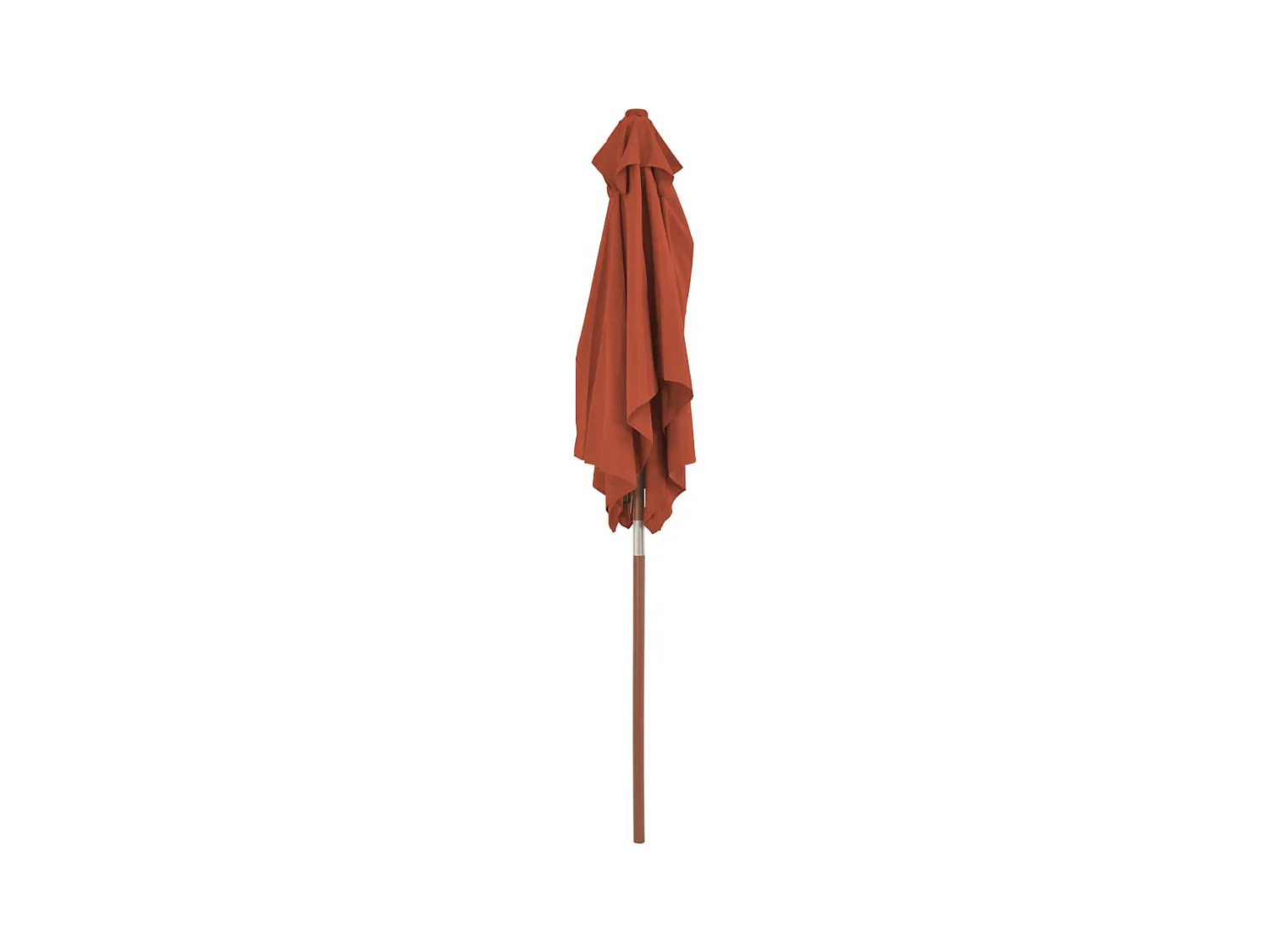 Parasol d'extérieur avec mât bois marron 150 x 200 x 235 cm 02_0008243