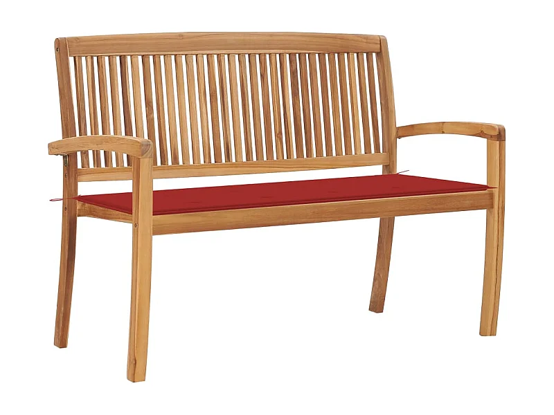 Banc de jardin meuble bois marron 128.5 x 57.5 x 90 cm 02_0011680