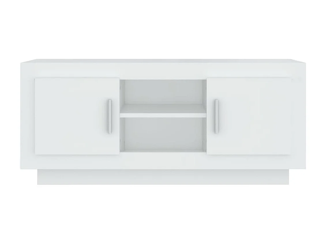 Suporte de TV multimídia prateleira de TV aparador de TV sala de jantar sala de estar quarto 102 x 35 x 45 cm madeira de engenharia branca 02_0025569